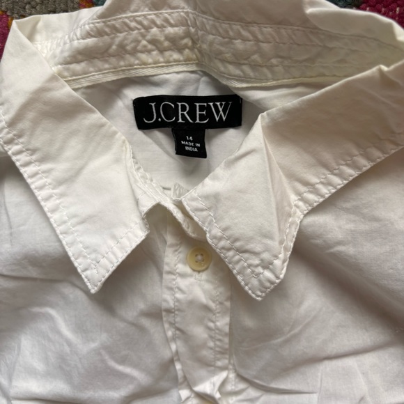 J Crew Classic-fit lightweight cotton poplin ruffle-sleeve shirt - Picture 3 of 4